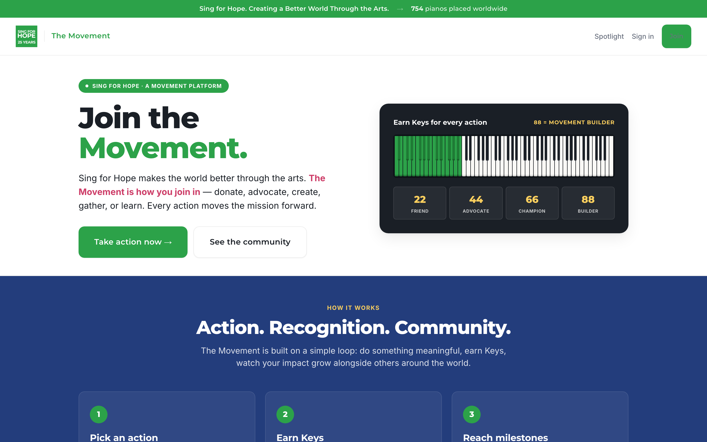 Land and join